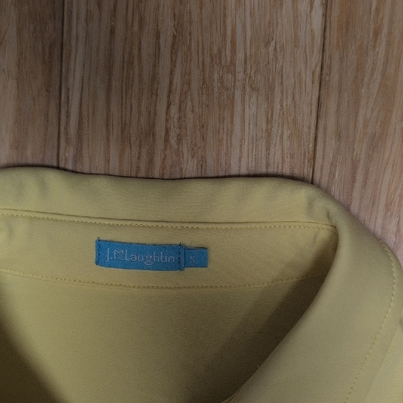J.McLaughlin Catalina Cloth Bright Yellow Sleeveless Polo Size S - Picture 5 of 7